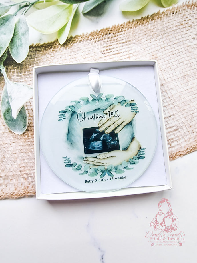 Baby Bump Scan Christmas Ornament Bauble