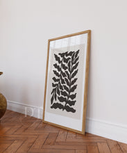 Load image into Gallery viewer, Beige &amp; Black Cutout style Modern Minimalist Abstract Poster
