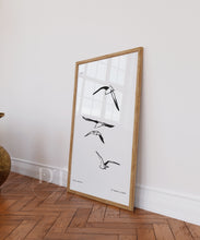 Load image into Gallery viewer, Seagull Birds minimalist line art

