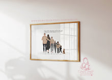 Load image into Gallery viewer, Family personalised portrait print, Family prints, Gifts

