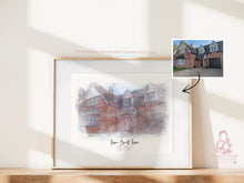 Load image into Gallery viewer, Custom House Painting Illustration Digital watercolour sketch
