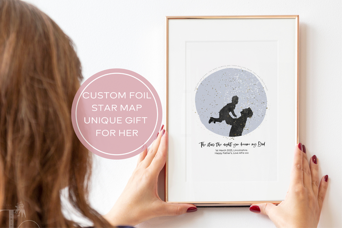 FATHERS DAY GIFT  Star Map ,Unique Personalised Fathers Day Present, Gift for him, Grandad Star Chart,  Birthday Gift,