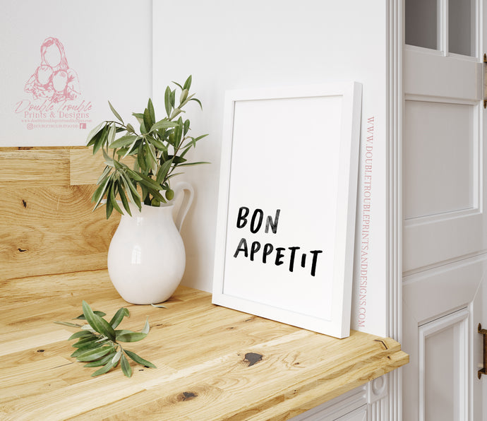 BON APPETIT- Kitchen Home Decor print - Gallery wall