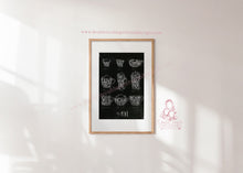 Load image into Gallery viewer, CHALK RETRO COFFEE PRINT IN BLACK
