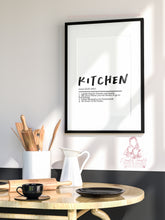 Load image into Gallery viewer, KITCHEN- NOUN PRINT- Kitchen Home Decor print - Gallery wall
