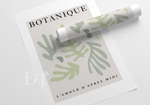 Load image into Gallery viewer, BOTANIQUE - Henri Matisse inspired greenery neutral modern art poster
