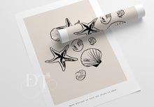 Load image into Gallery viewer, Beige Minimalist Seashells line art
