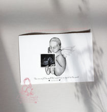 Load image into Gallery viewer, Baby Angel with scan Watercolour print, Baby loss, memorial, Angel, Infant loss
