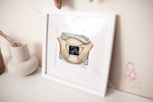 Load image into Gallery viewer, Baby Scan Bump Ultrasound Illustration - Gift
