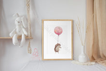Load image into Gallery viewer, Balloon Cute Animal Nursery Decor Childrens Prints
