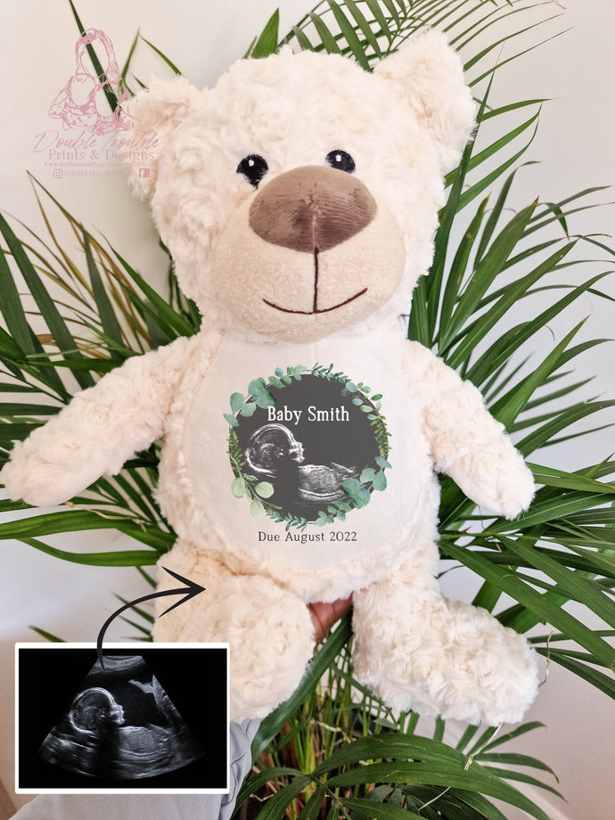 Large Teddy Bear Baby Scan - Pregnancy Announcement - Baby Gift
