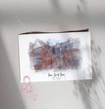 Load image into Gallery viewer, Custom House Painting Illustration Digital Watercolour Sketch
