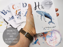 Load image into Gallery viewer, Educational Ocean Alphabet Flash Cards
