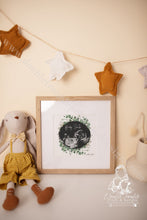 Load image into Gallery viewer, Eucalyptus Wreath Baby Scan Art - Ultra Sound- Mothers Day
