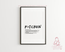 Load image into Gallery viewer, KITCHEN- NOUN PRINT- Kitchen Home Decor print - Gallery wall
