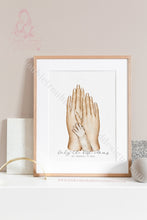 Load image into Gallery viewer, Mothers Day Gift - Nana- Grandma Mummy 3 Generations Hand Portrait
