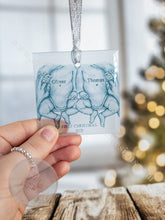 Load image into Gallery viewer, Newborn Twins 1St Christmas Personalised Ornament Bauble
