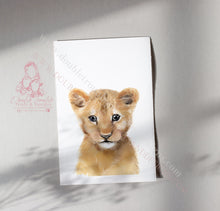 Load image into Gallery viewer, Personalised Jungle Safari Animal Portrait Prints
