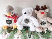 Load image into Gallery viewer, Polar Bear Christmas Teddy Baby Scan - Pregnancy Announcement - Baby Gift

