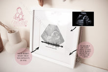 Load image into Gallery viewer, Soundwave Baby Scan Heartbeat Foil Playable Art With Qr Code
