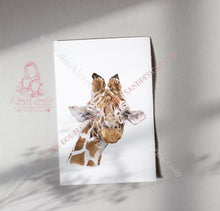 Load image into Gallery viewer, Watercolor Baby Safari Animal Portrait Prints
