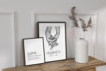 Load image into Gallery viewer, CUSTOM WALL ART FOR COUPLE - WALL DECOR - SIMPLISTIC HOME DECOR - VALENTINES DAY GIFT

